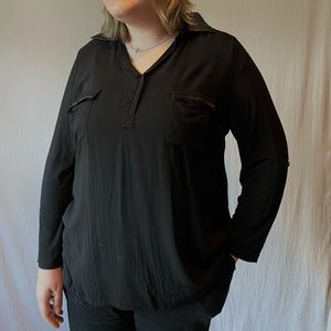 Women’s Joseph A. black dress shirt XL